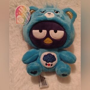 Hello Kitty and Friends x Care Bears Badtz-Maru Grumpy Bear Plush Sanrio Blue